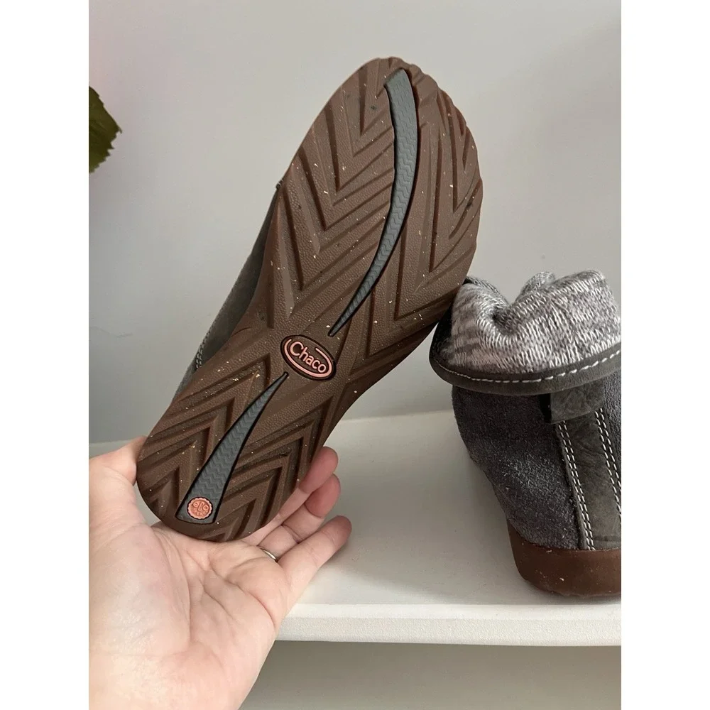 Chaco Barbary Hiking Boots Gray Outdoor Suede Leather Women's 6.5 W1